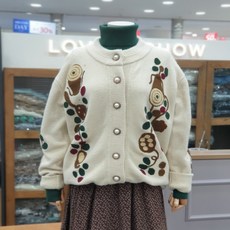 러브앤쇼 자수 라운드 가디건 lbjjpcd05