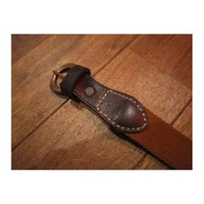 폴로 랄프 로렌 빈티지 더블 RL RRL 브라운 가죽 & 캔버스 벨트 28w $185+