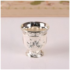 빈티지 금속 와인 유리 찻잔 조각 패턴 아연 합금 반짝이 표면 와인 컵 Drinkware 결혼 선물 VC, 제비꽃, 하나, 1개