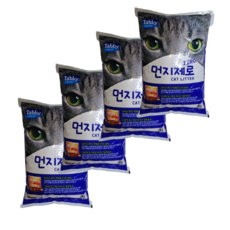 테비토퍼 테비 먼지제로 고양이 벤토나이트모래, 4L, 4개