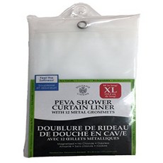 Extra Long PEVA Shower Curtain Liner 84” Long Heavy Gauge PEVA Magnetized Odorless Reinforced Wi, 1