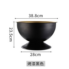 칠링 바스켓 아이스 작은 블랙 술얼음 아이스바스켓 위스키얼음통 칠링백 파티 양동이 양주통, 원형 샴페인 볼 에나멜 블랙, 1개