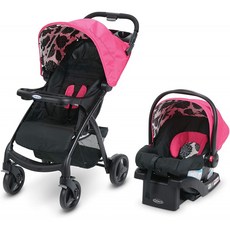 Verb Stroller 및 SnugRide 30 유아용 카시트 진달래 포함 Graco Verb Travel System, 단일옵션
