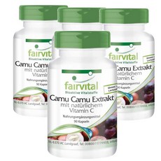 독일 페어바이탈 fairvital Camu Camu 카무카무 추출물 내추럴 비타민C 1000 mg, 4개, 90정