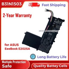 이온 배터리 교체 Asus EeeBook E202SA 노트북 컴퓨터용 긴 배터리 수명 11.4V 48Wh B31N1503, 1) 4001 - 5000 MAh