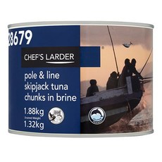 스킵잭 튜나 청크 1.88kg Chefs Larder Pole & Line Skipjack Tuna Chunks in Brine