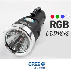 만물유통상사 고래 형광물질 써치 후라시 교육학습 경찰군용 RGB 붉은빛 LED 손전등 125mm 배터리 풀세트, 1개