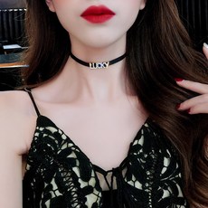 JM Jewelry 간단한 짧은 기질 편지 여왕 파티 목걸이 소녀 여성패션목걸이