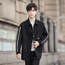 가을 겨울 프리미엄 모직 코트 울 리버시블 재킷 캐시미어 숏 트렌치코트