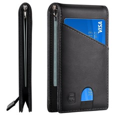 BIAL 남성용 머니클립 프리미엄 RFID 슬림 가죽 지갑 리뷰후기