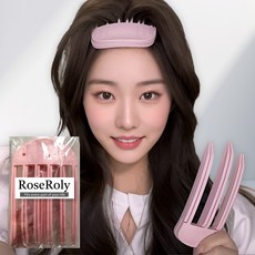 로즈롤리 헤어 볼륨 집게 뿌리 구르프 세트, 1세트, 핑크 3핀+6핀 1세트, 핑크 3핀+6핀