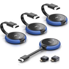 팀부텍 4K 무선 HDMI 3 송신기 및 수신기 1대 2458GHz 다중 TX 노트북 DSLR TV 박스 스마트폰에서 모니터 프로젝터 - 165FT용 스트리밍 비디오 오디오 익스텐