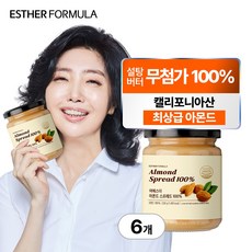 여에스더 아몬드 스프레드 100% (설탕 버터 무첨가 100% 아몬드), 6개, 230g