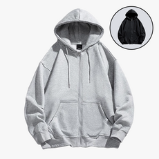 미니멀스타 가을 겨울 남녀공용 실내용 오버핏 베이직 데일리 후드집업