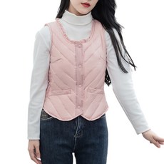 여성 패딩조끼 경량 슬림핏 포켓 레이스 퀼팅 베스트 Women's Vest