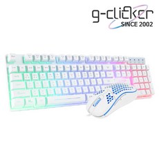 지클릭커 사무용 저소음 게이밍 멤브레인 USB 마우스키보드합본 GMK-270X 화이트