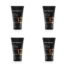 Every Man Jack 에브리맨잭 얼굴 스크럽 차콜 스킨 클리어 4개 4.2oz Face Scrub Chacoal Skin