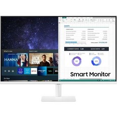 삼성 27 M50B 시리즈 FHD 스마트 모니터 스트리밍 TV 4ms 60Hz HDMI HDR10 넷플릭스 유튜브 등 보기 슬림핏 카메라 IoT 허브 모바일 커넥티비티 2022