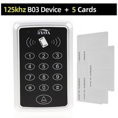 스마트 디지털 도어락 125KHz RFID 액세스 제어 키패드 EM 카드 리더 도어, B03 및 5 카드, 04 B03 and 5 Cards