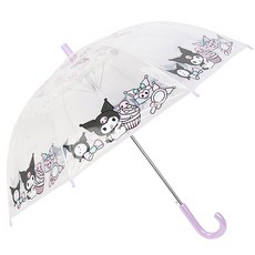 산리오 돔형 와글와글 여아 투명 우산 아동 자동우산 캐릭터 어린이 여아 유아 장마용품 살길이 53cm