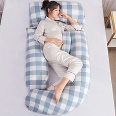 임산부바디필로우 허리보호 소프트 쿠션 산모 임산부스커트 용품 베게 베개 편한 만삭 임신기간, T02-H41-코튼 G형(귤색 스트라이프 구매 1포기
