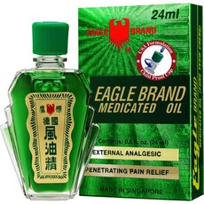 이글브랜드 마사지오일 어깨결림 근육통 통증 완화 eagle brand medicated oil 24ml, 1개