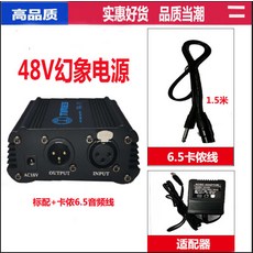 강의용마이크 전정식 전문 유선마이크 그램스타일 48V전력공급 마이크 케논 네트워크 전국민 K노래, T05-블랙(외장 48v전원)