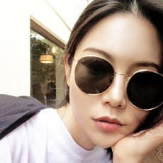 콜비 남녀 원형 메탈선글라스