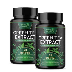 헬스뉴트리션 그린티 녹차 추출물 1300mg Health Nutrition Naturals Green Tea Extrac, 2개, 120정