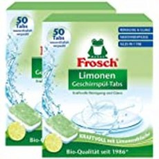 Frosch 프로쉬 독일 식기세척기용 세제 식세기 타블렛 그린레몬 올인원 개구리 50개입 1kg 2팩