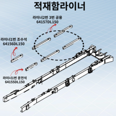 뉴파워트럭 15톤덤프 전용 적재함 라이너 1번 64155DL150 64156DL150, 운전석64155DL150