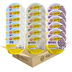 새늘모아 오뚜기밥 3종 세트(오뚜기밥 6+발아흑미 6+발아현미 6)