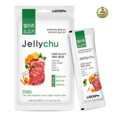 닥터독 젤리츄 반려동물 간식 파우치 10g, 소고기, 5개