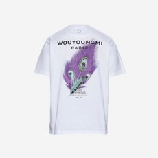 [정품]우영미 깃털 백로고 티셔츠 화이트 - 23SS Wooyoungmi Feather Back Logo 티셔츠White 543243