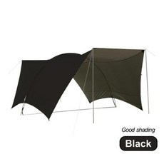 터널형텐트 대형 캠핑 돔 쉘터 화재 황소 유형 하비 타프 서식지, 1) Black, 없음