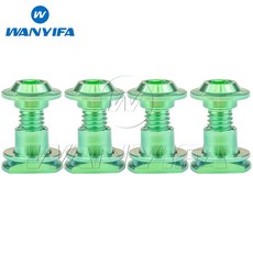 WA IFA 4SETS 와셔 신발 클램프 패드 너트 사이클링 M5 키트 볼트 나사 부품 자전거 티타늄 브레이크, Gr n