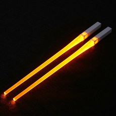 STK 재사용 가능한 LED 광선 검 젓가락 젓가락 주방 파티 찹 스틱 팩 재사용 가능한 미니 라이트 세이버, 260x10x10mm, ABS, 주황색, 1개