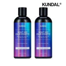 쿤달 바이올렛 애쉬 보색 샴푸 자스민우디 300ml x2개, 2개