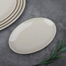 순백 멜라민 그릇 업소용 식당 요리, 신한식타원 12타 마블 30.3cm, 1개