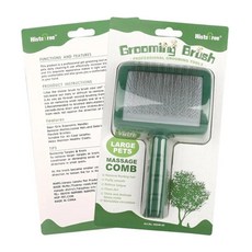 여분 예비의 긴 핀 브러쉬 애완 동물 고양이 헤어 빗 손질 강아, 1.Green, B.S, 1개