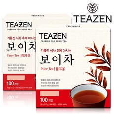 티젠 보이차 100+100T 총200T 운남성, 700mg, 100개입, 2개, 700mg