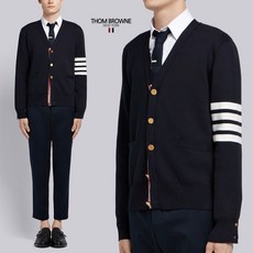 톰브라운 20FW 4-BAR MILANO 스티치 가디건 NVY