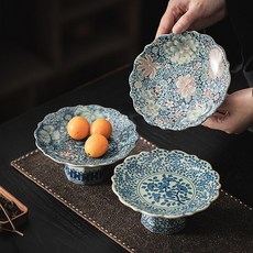 [전통 디자인] 거실테이블 커피테이블 세라믹 낮은 탁자 좌식 테이블, 5 연꽃 미황