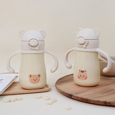 돗투돗 돗프렌즈 원터치 보온보냉 빨대컵, 리필_추형, 1개