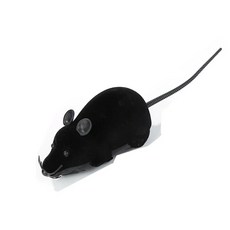 리모컨 있는 고양이 무선 제어 쥐 인터랙티브 티저 애완 동물 용품, S, Black, 1개
