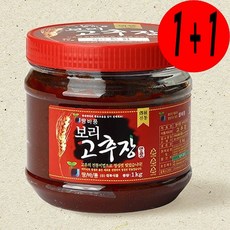 1+1 두식 세상의중심 홍이네 1년 숙성 보리 고추장 1KG+1KG, 2개, 1kg