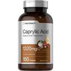 Horbaach Caprylic Acid 호바흐 카프릴산 MCT오일 1320mg 150캡슐, 1개, 1320mg 150정, 150정