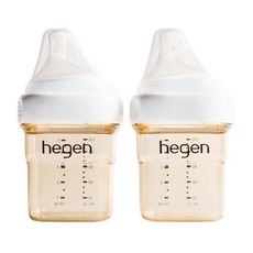 헤겐 PPSU 젖병 150ml x 2p, 1단계 (0개월 이상), 화이트.투명, 3세트