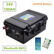 인버터 보트 모터 태양 광 시스템에 대 한 블루투스 BMS 24v LiFePO4 배터리 100ah와 24V 100ah lifepo4 배터리 팩|배터리 팩|, 1개, 단일, 단일