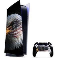 마이티스킨 게이밍 스킨 for PS5 / 플레이스테이션 5 디지털 에디션 번들 씬 레드 라인 프로텍티브 비니 랩 적용 및 스타일 변경이 간편 미국산, PS5 Digital Edition Bundle, Eagle Eye, 1개